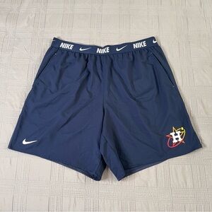 Houston Astros Nike Mens Space City Shorts Size 3XL Blue Pockets Athletic
